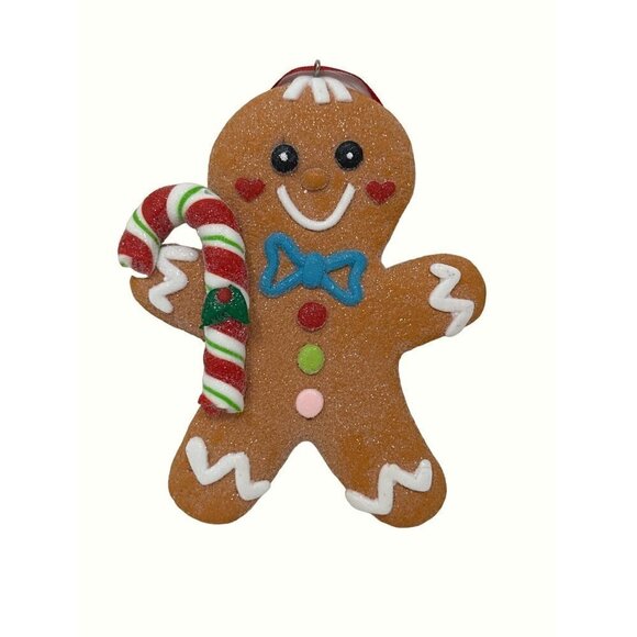 Gingerbread Peppermint Cookies 5 Inch Candy Cane Boy Girl Ornament Candyland Lot - Picture 3 of 8